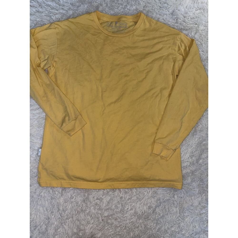 Soft Serve Ice Cream Clothing Adult L Yellow Long Slv Tee. Grt Shape